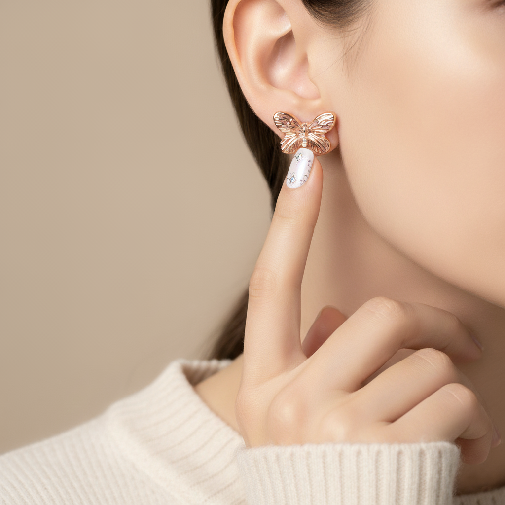 Butterfly Glam Stud Set