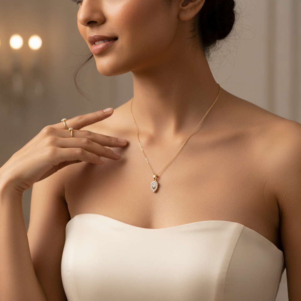 Teardrop Sparkle Necklace