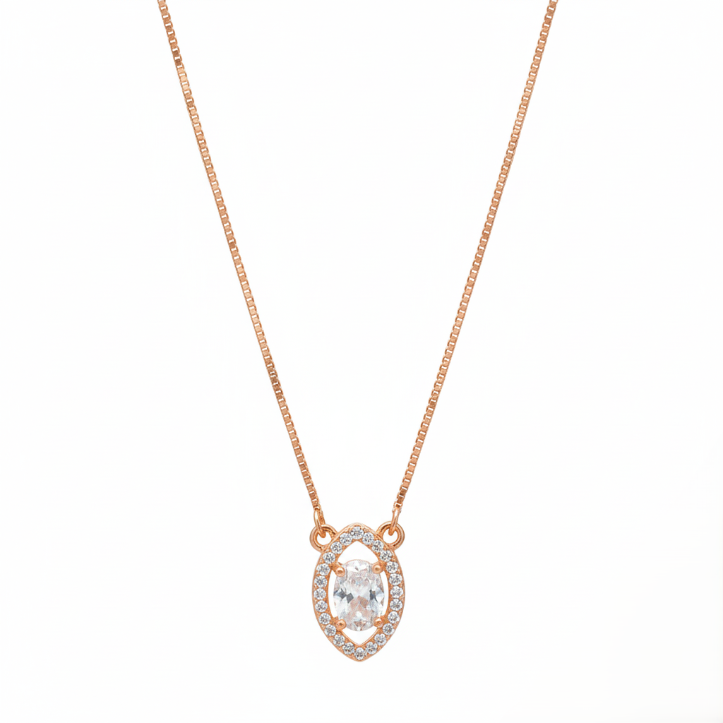 Marquise Halo Necklace