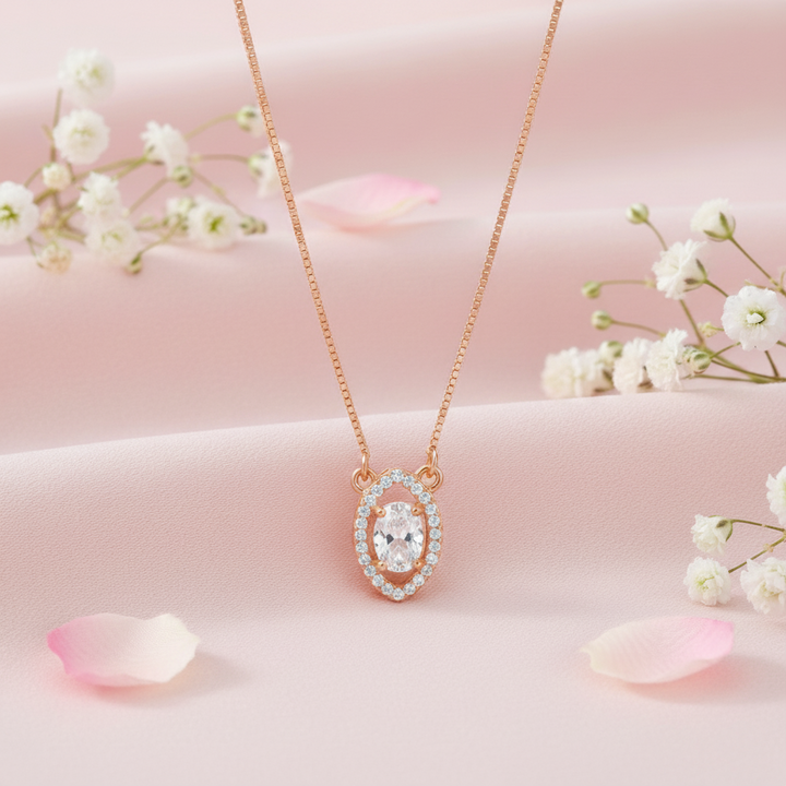 Marquise Halo Necklace