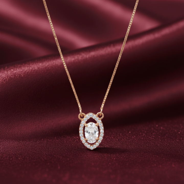 Marquise Halo Necklace