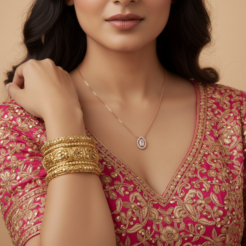 Marquise Halo Necklace